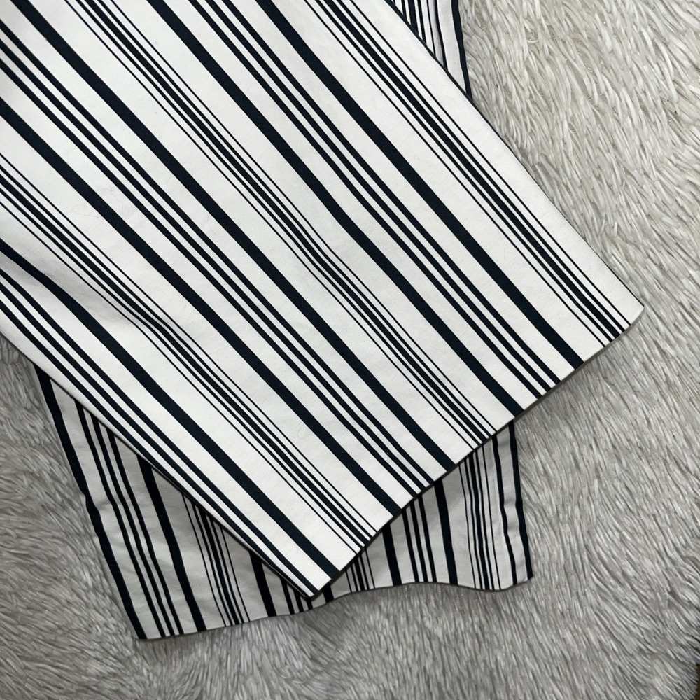 Eloquii Pants Womens Size 14 Black White Stripe Wide Leg Trouser Stretch Comfort - Picture 8 of 11